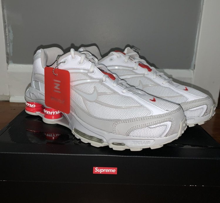 Supreme Nike Shox Ride 2 White Size 10
