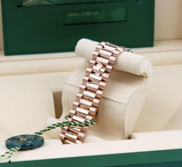 Rolex Day-date 40 2023 40mm Day-date 18k Everose Chocolate Baguette Diamond Dial Unworn In Stock