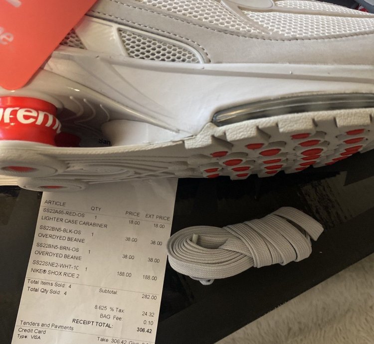 Supreme Nike Shox White