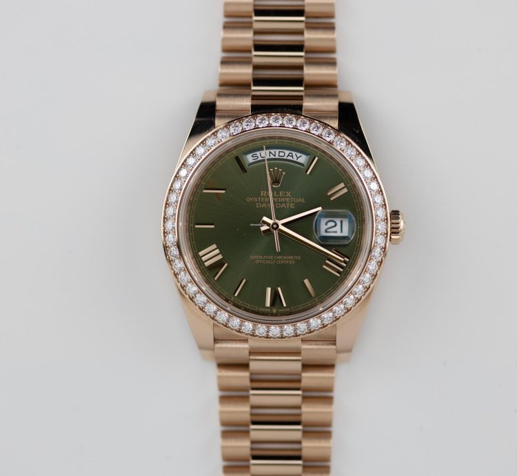 Rolex Day-date 40 2023 Day Date 40 Rbr Rose Gold Olive 228345rbr