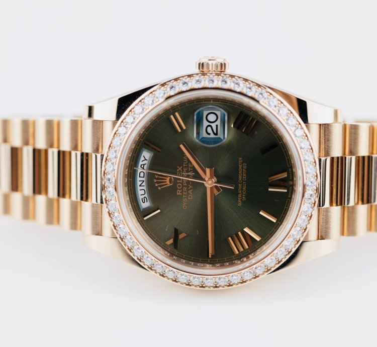 Rolex Day-date 40 2023 Day Date 40 Rbr Rose Gold Olive 228345rbr
