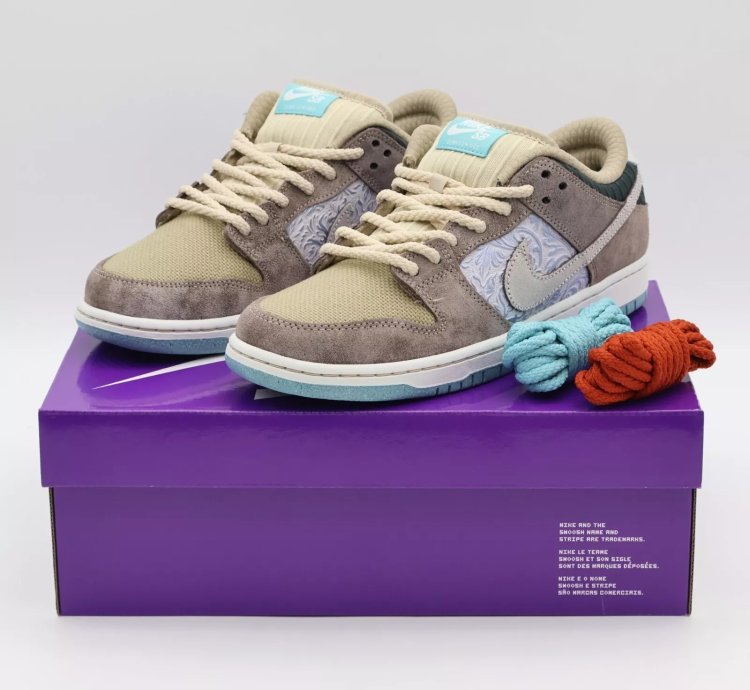 Fz3129-200 Nike Sb Dunk Low Pro Big Money Savings Brown White Grey Aqua