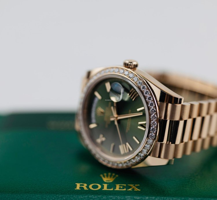 Rolex Day-date 40 2023 Day Date 40 Rbr Rose Gold Olive Anniversary Dial 228345rbr