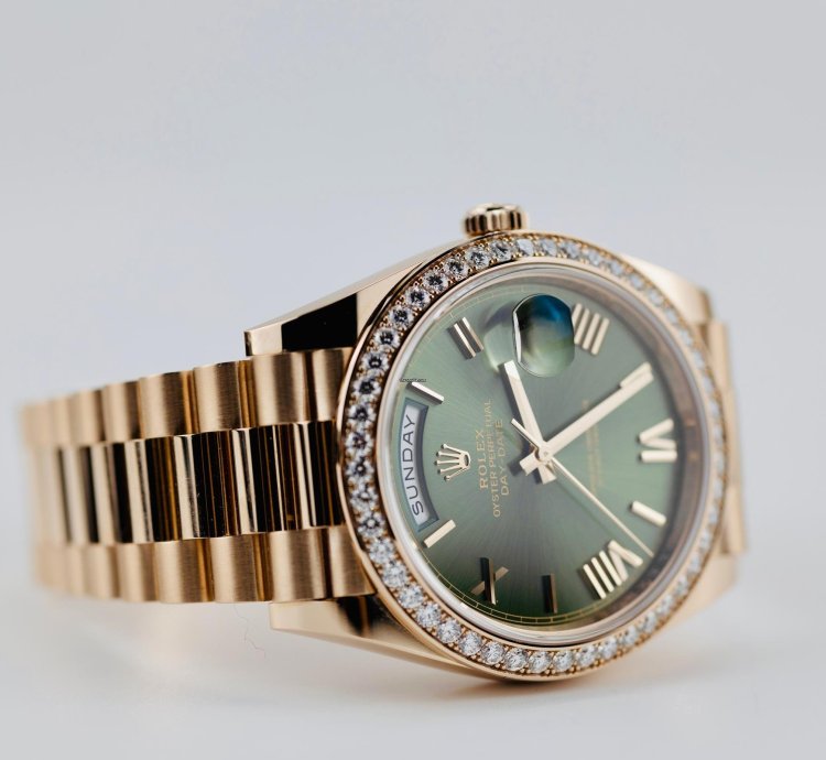 Rolex Day-date 40 2023 Day Date 40 Rbr Rose Gold Olive Anniversary Dial 228345rbr