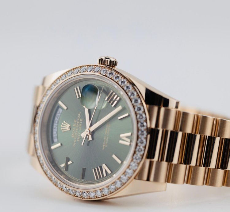 Rolex Day-date 40 2023 Day Date 40 Rbr Rose Gold Olive Anniversary Dial 228345rbr
