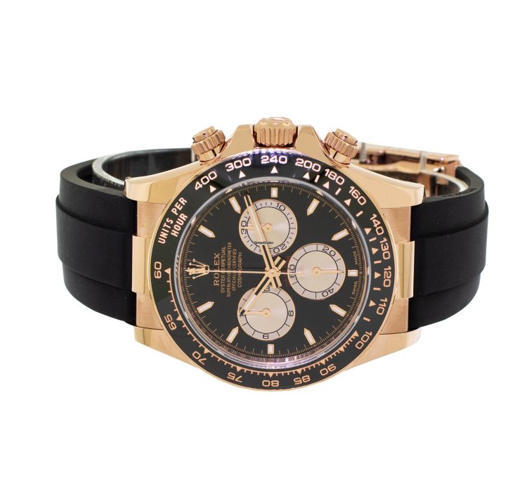 Rolex Daytona 40mm Everose Gold Black Dial Black Bezel 126515