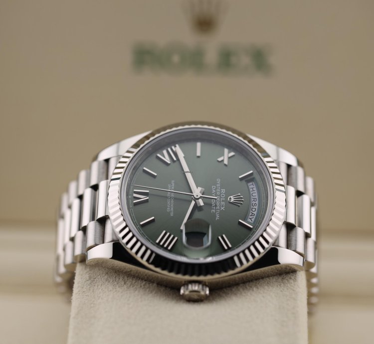 Rolex Day-date 40 2023 Day Date 40 White Gold Olive 228239