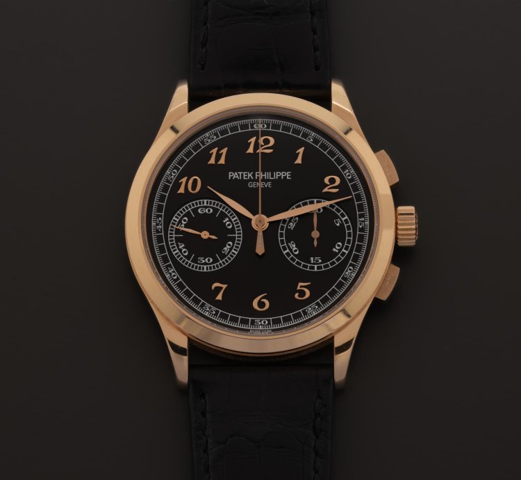 Patek Philippe Chronograph In Rose Gold With Black Dial And Breguet Numerals
