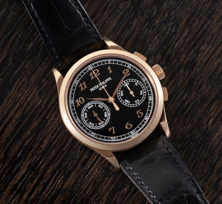 Patek Philippe Chronograph In Rose Gold With Black Dial And Breguet Numerals