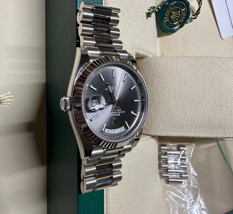 Rolex Day-date 40 2023 Day Date White Gold With Slate Silver Dial