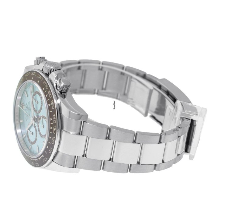 Rolex Daytona 40mm Platinum Ice Blue Index Dial Brown Bezel 126506