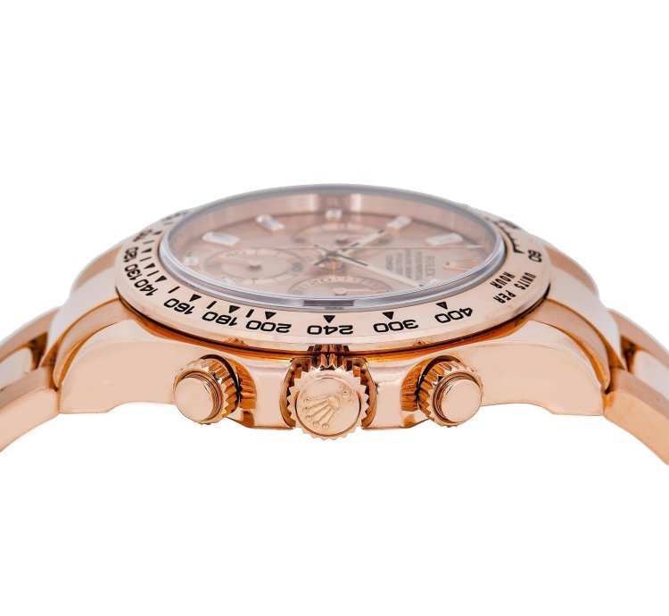 Rolex Daytona 40mm Rose Baguette Diamond Dial