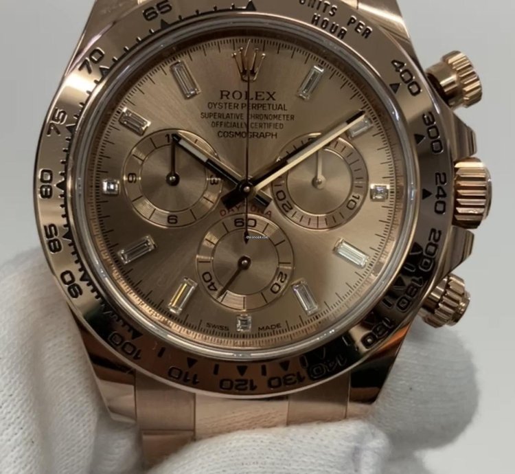Rolex Daytona 40mm Rose Gold - Pink Diamond Dial - Oyster Bracelet 116505