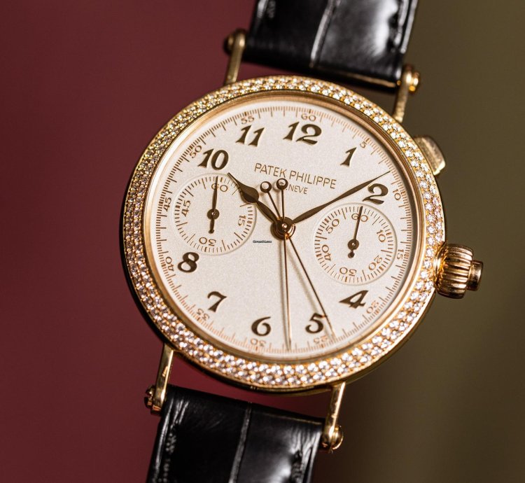 Patek Philippe Chronograph Ladies Split Second Chronograph Ref 7059- 18k Rose Ivory Dial Box Papers Bj-2012 Germany