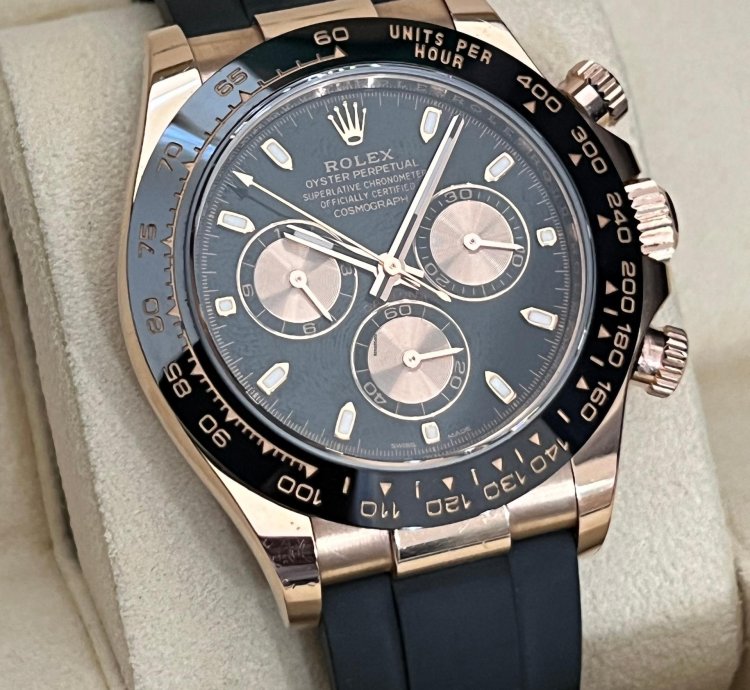 Rolex Daytona 40mm Rose Gold Black Dial 116515ln