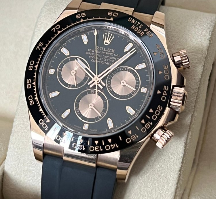 Rolex Daytona 40mm Rose Gold Black Dial 116515ln
