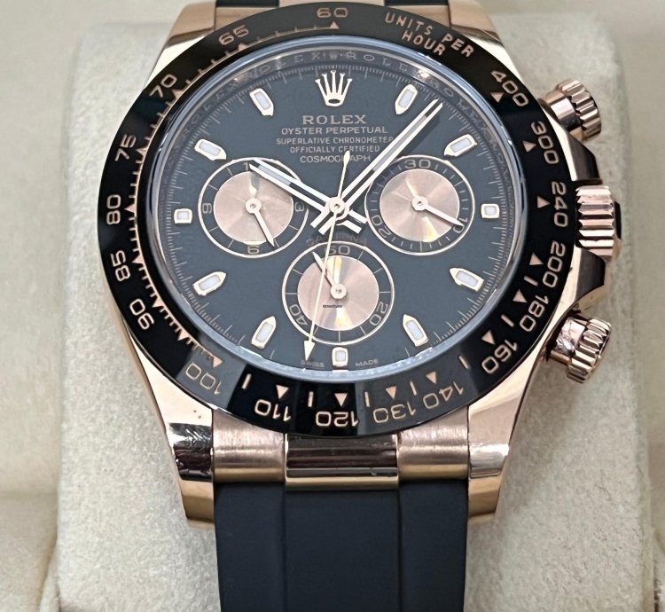 Rolex Daytona 40mm Rose Gold Black Dial 116515ln