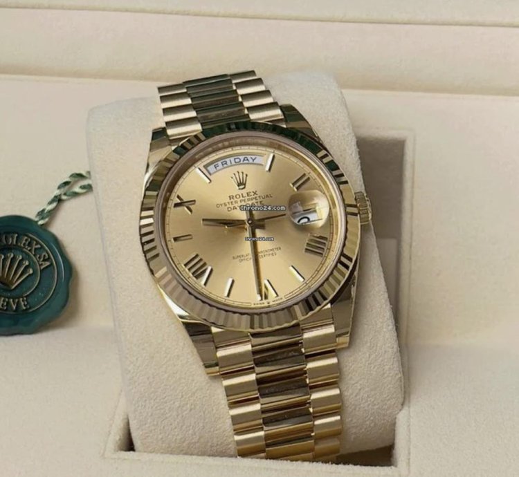 Rolex Day-date 40 2023 Day-date Champagne Roman Dial 228238 President 18k Yellow Gold Unworn In Stock