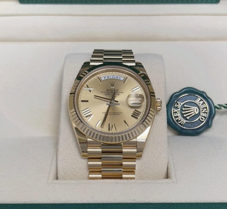 Rolex Day-date 40 2023 Day-date Champagne Roman Dial 228238 President 18k Yellow Gold Unworn In Stock