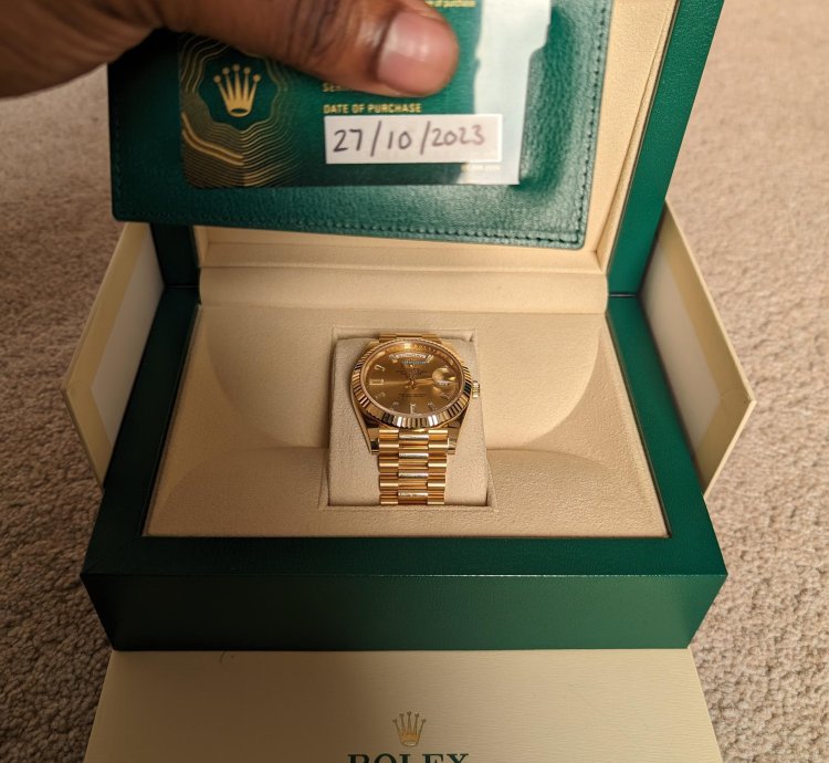 Rolex Day-date 40 2023 Full Set Box Papers And Both Tags
