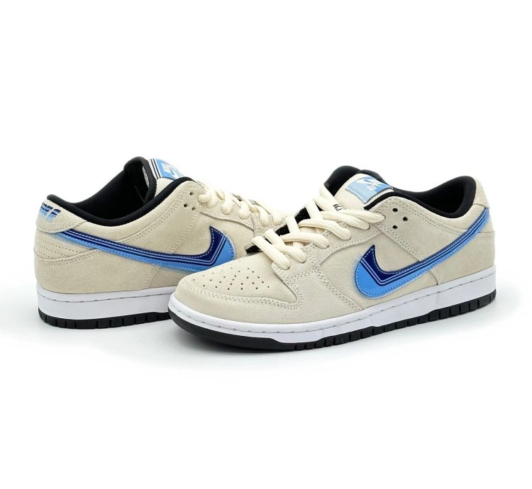 Ct6688-200 Nike Sb Dunk Low Light Cream Truck It White Blue Black