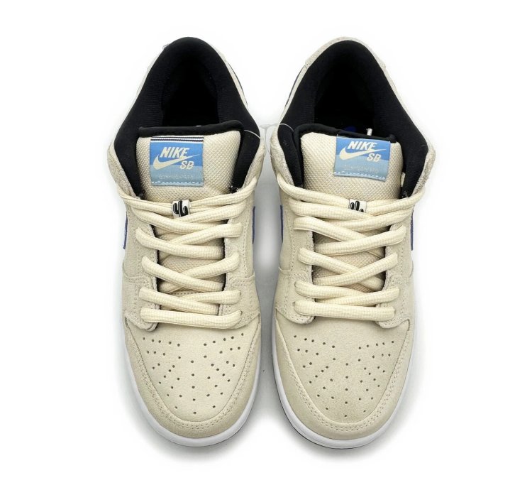 Ct6688-200 Nike Sb Dunk Low Light Cream Truck It White Blue Black