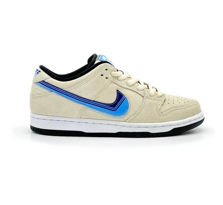 Ct6688-200 Nike Sb Dunk Low Light Cream Truck It White Blue Black