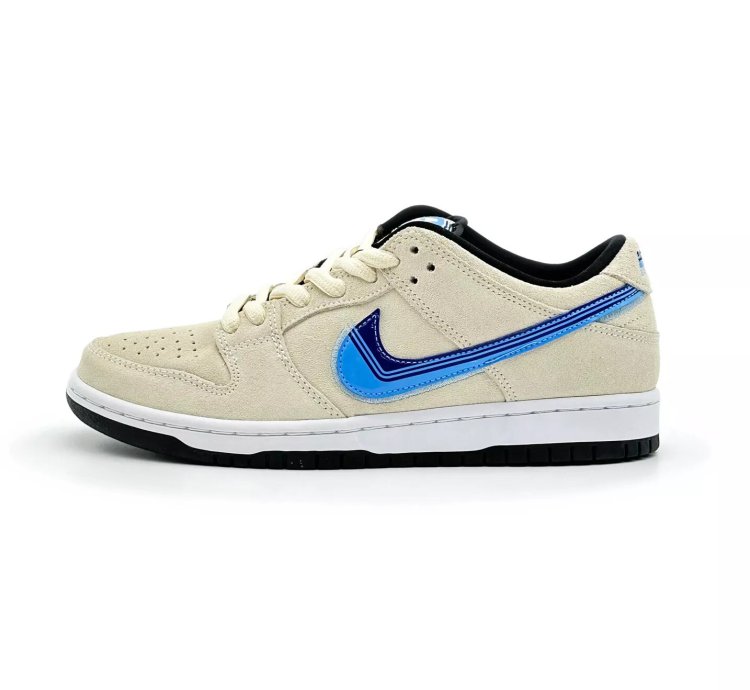 Ct6688-200 Nike Sb Dunk Low Light Cream Truck It White Blue Black