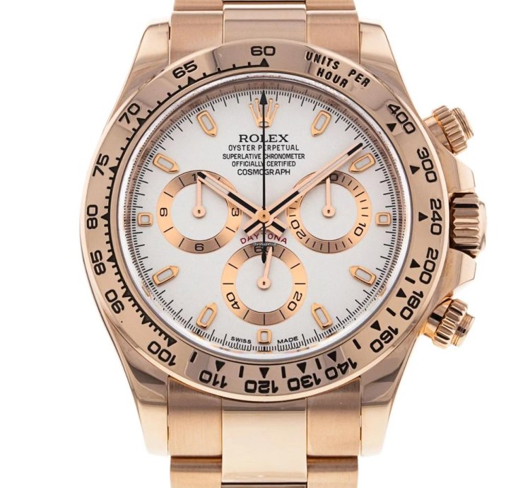 Rolex Daytona 40mm Rose Gold Ivory Dial 116505 New
