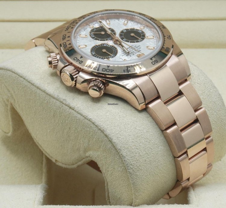 Rolex Daytona 40mm Rose Gold Meteorite Dial 116505 Full Set