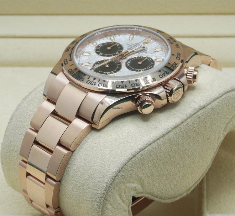 Rolex Daytona 40mm Rose Gold Meteorite Dial 116505 Full Set