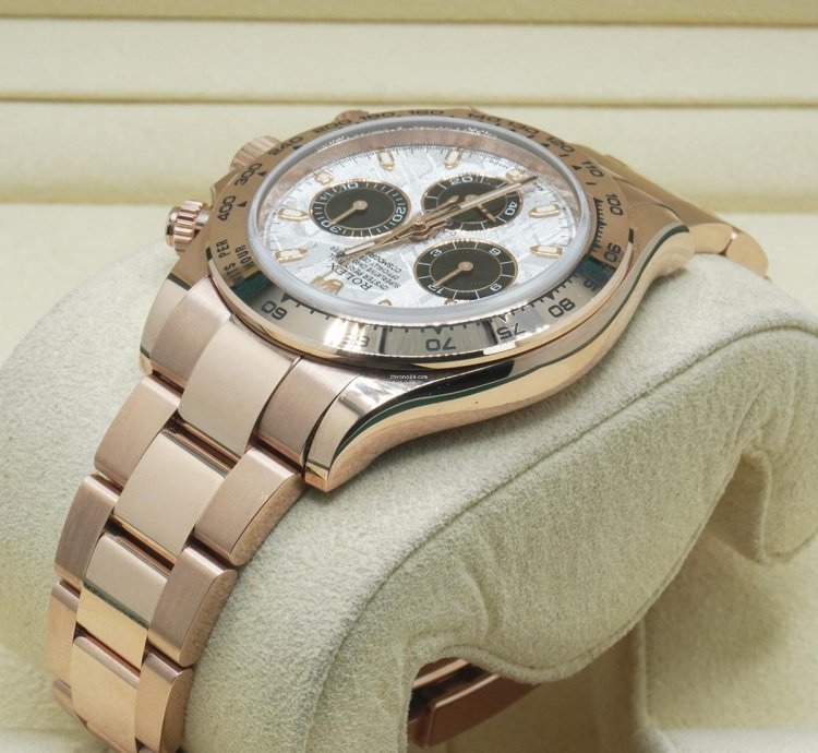 Rolex Daytona 40mm Rose Gold Meteorite Dial 116505 Full Set