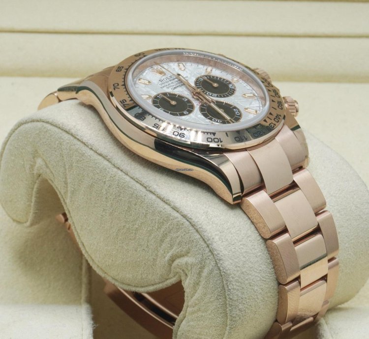 Rolex Daytona 40mm Rose Gold Meteorite Dial 116505 Full Set