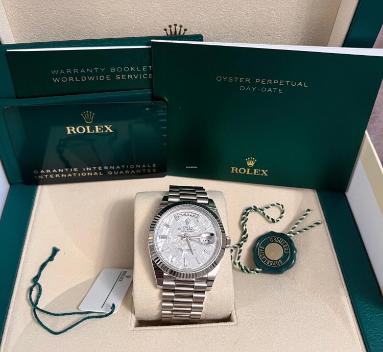 Rolex Day-date 40 2023 Rolex Day-date Meteorite President 18k White Gold 40mm 228239