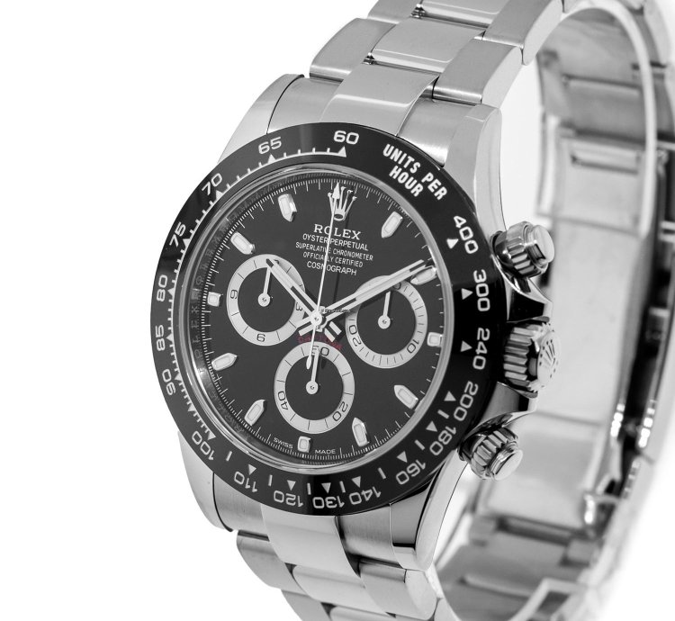 Rolex Daytona 40mm Stainless Steel Black Dial Bezel 116500