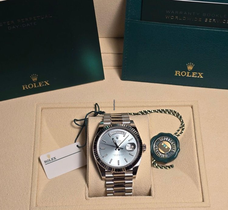 Rolex Day-date 40 2023 Unworn Platinum Ice Blue Day-date 40