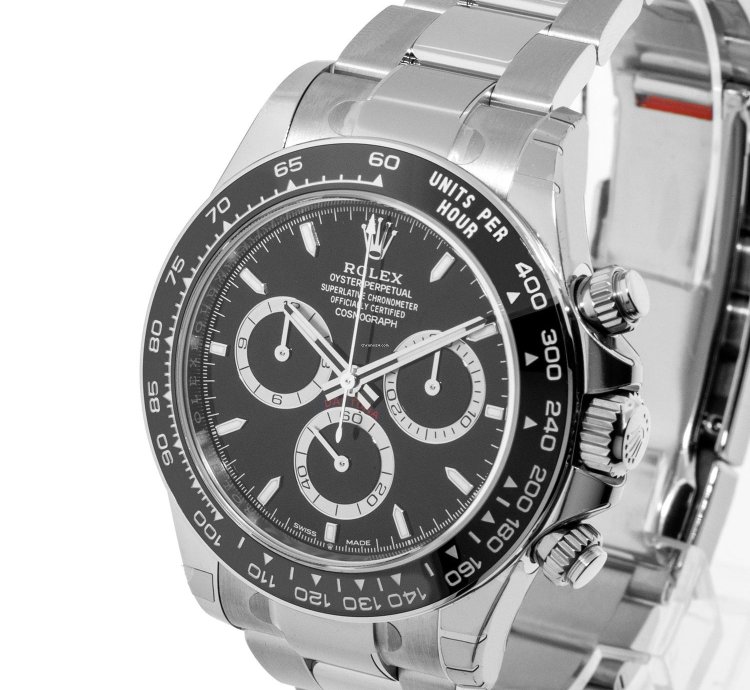 Rolex Daytona 40mm Stainless Steel Black Dial Black Bezel 126500