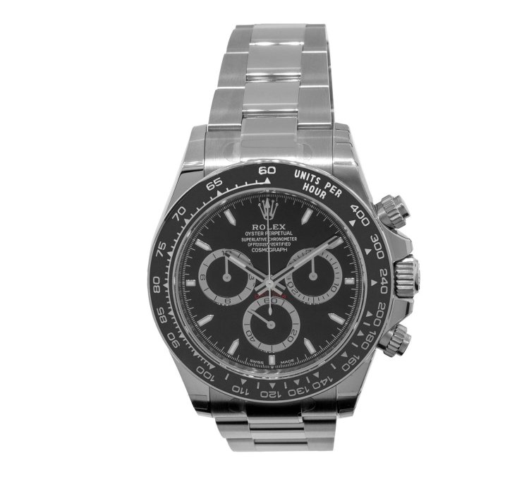 Rolex Daytona 40mm Stainless Steel Black Dial Black Bezel 126500