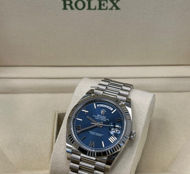 Rolex Day-date 40 2023 White Gold Day-date 40 Blue Dial Box And Papers 228239
