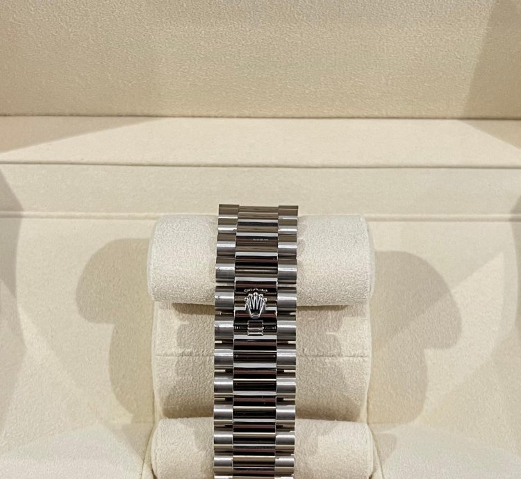 Rolex Day-date 40 2023 White Gold Day-date 40 Meteorite Baguette Dial Unworn Box And Papers 228239
