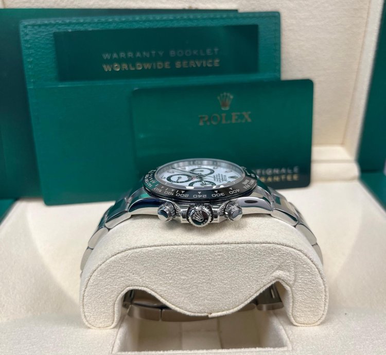 Rolex Daytona 40mm Stainless Steel White Panda Index Dial Ceramic Bezel 116500ln