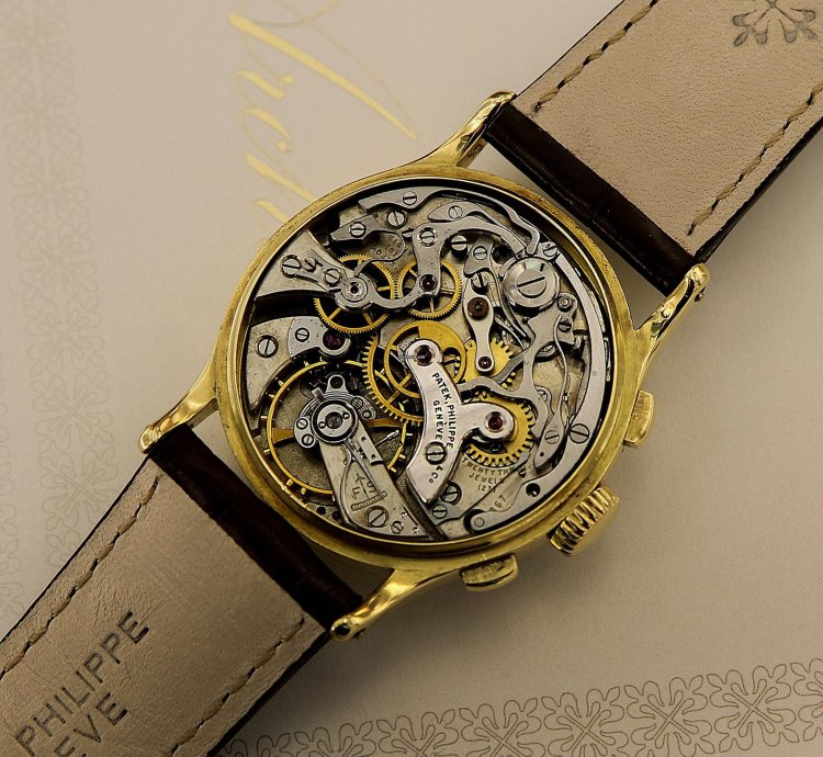 Patek Philippe Chronograph Rare Vintage Chronograph Ref 130 18kt Yellow Gold From 1947