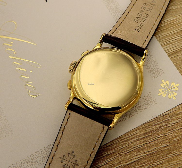 Patek Philippe Chronograph Rare Vintage Chronograph Ref 130 18kt Yellow Gold From 1947
