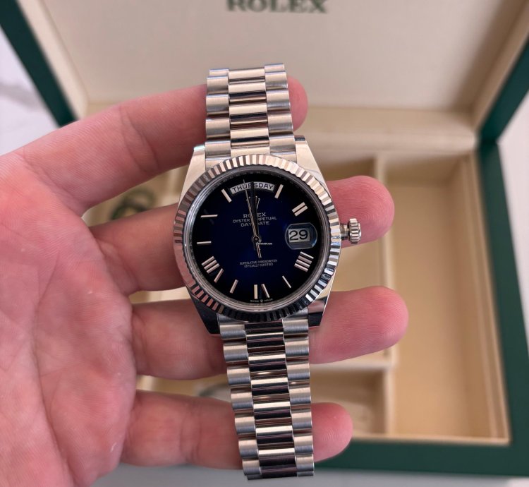 Rolex Day-date 40 2024 Rolex Daydate Ombre Dial In Platinum