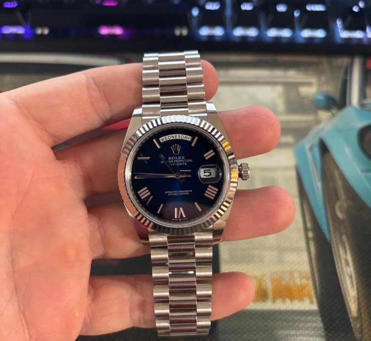 Rolex Day-date 40 2024 Rolex Daydate Ombre Dial In Platinum