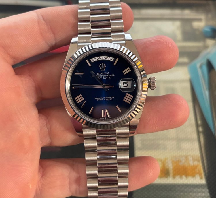 Rolex Day-date 40 2024 Rolex Daydate Ombre Dial In Platinum