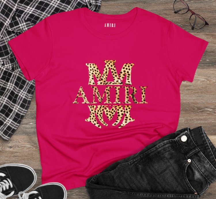 Amiri Ma Logo Womens Shirt Softstyle Heliconia Tee S To 2xl