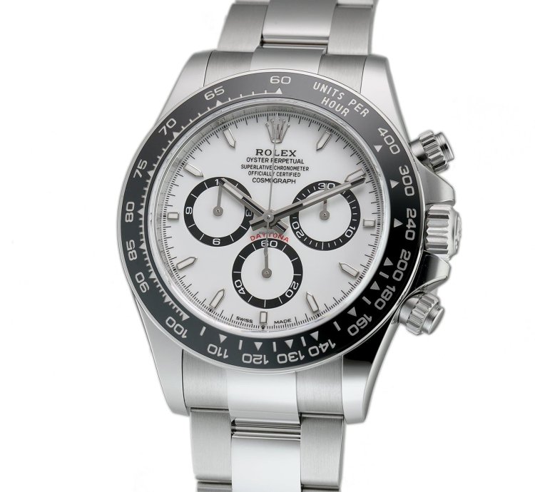 Rolex Daytona 40mm Steel Ceramic Bezel White Panda Dial Caliber 4131