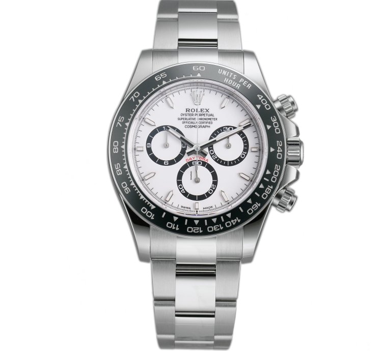 Rolex Daytona 40mm Steel Ceramic Bezel White Panda Dial Caliber 4131