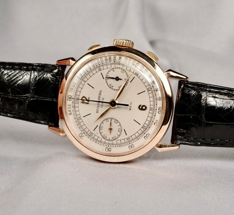 Patek Philippe Chronograph Ref 1579 Pink Gold Casa Weil Original 1945 Chronograph - Cal 13 Ch